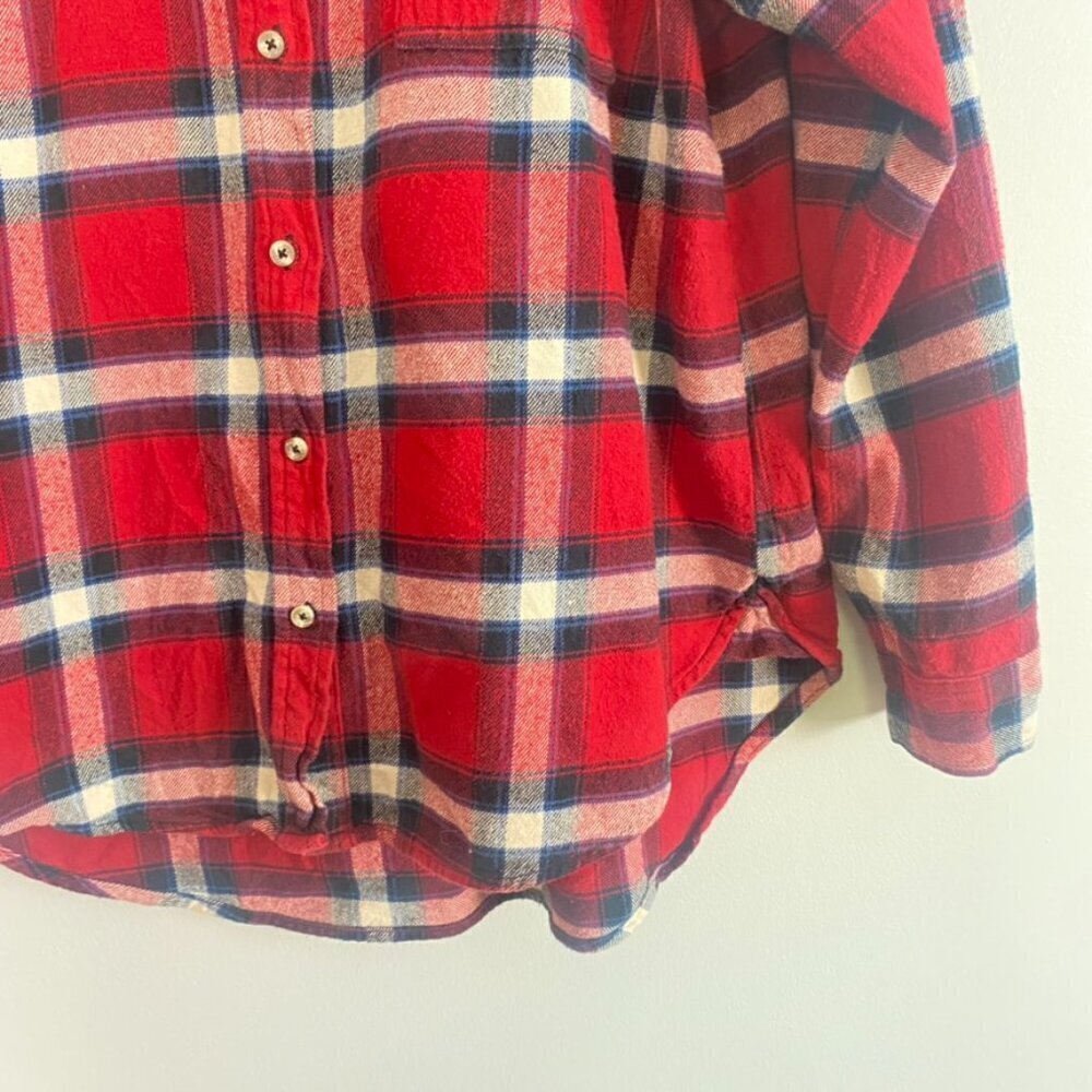 Vintage 90's Wrangler Plaid Cozy Boyfriend Flannel - Picture 4 of 11